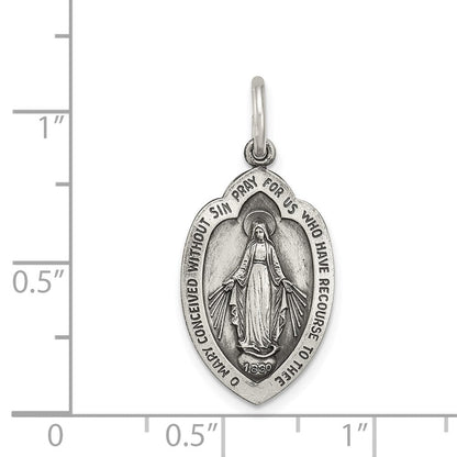 Sterlingsilber Antikisiert Wundertätig Medaille