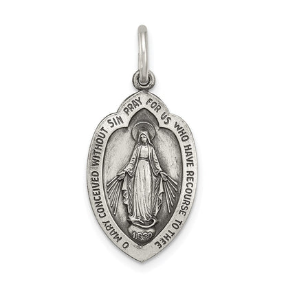 Sterlingsilber Antikisiert Wundertätig Medaille