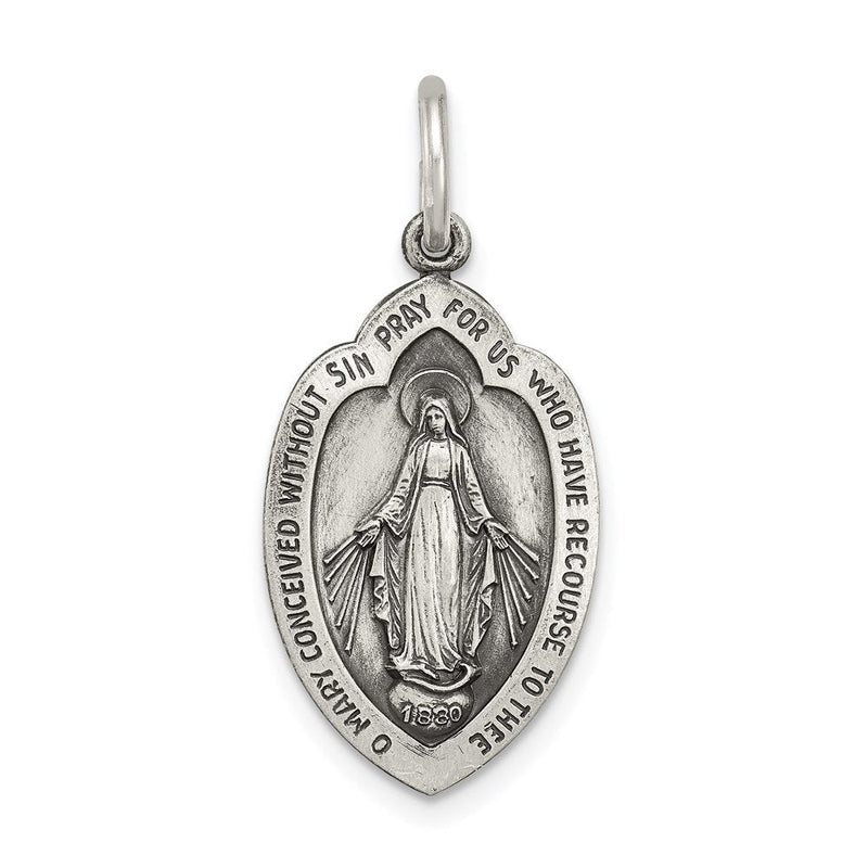 Sterlingsilber Antikisiert Wundertätig Medaille