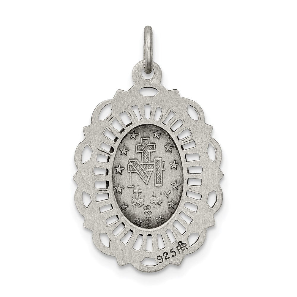 Sterlingsilber Antikisiert Wundertätig Medaille