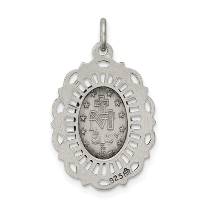 Sterlingsilber Antikisiert Wundertätig Medaille