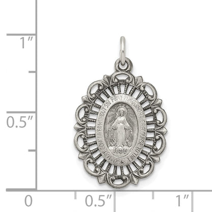 Sterlingsilber Antikisiert Wundertätig Medaille