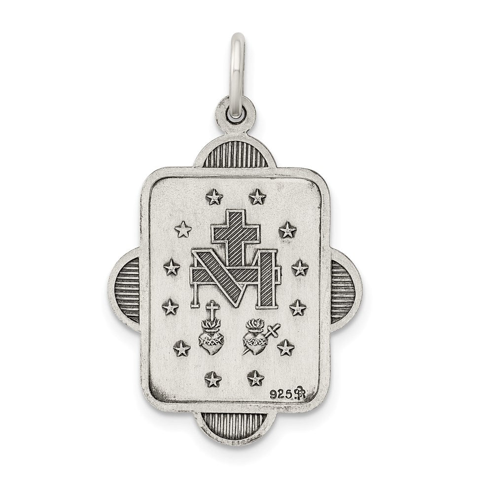 Sterlingsilber Antikisiert Wundertätig Medaille