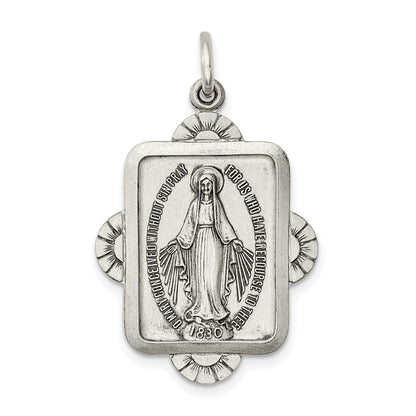Sterlingsilber Antikisiert Wundertätig Medaille