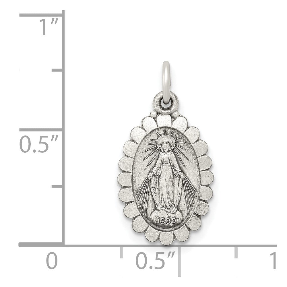Sterlingsilber Antikisiert Wundertätig Medaille