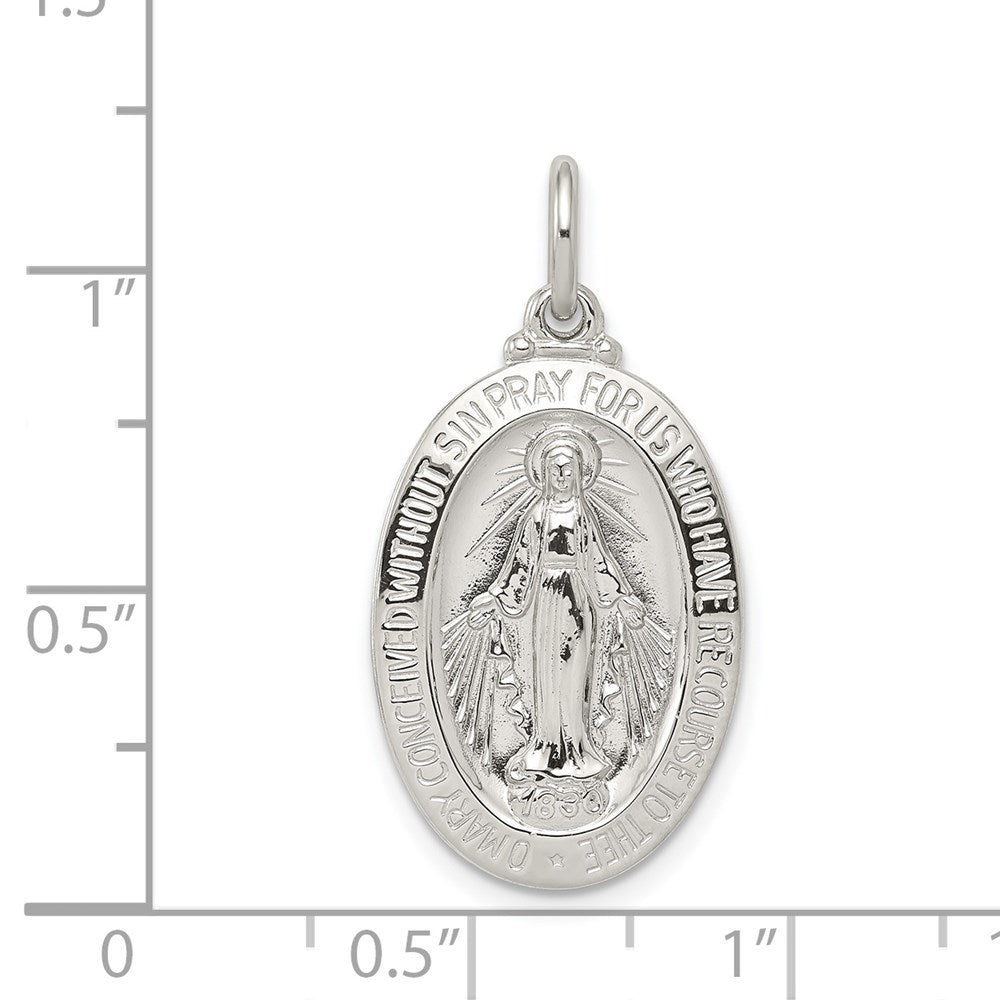 Sterlingsilber Wundertätig Medaille