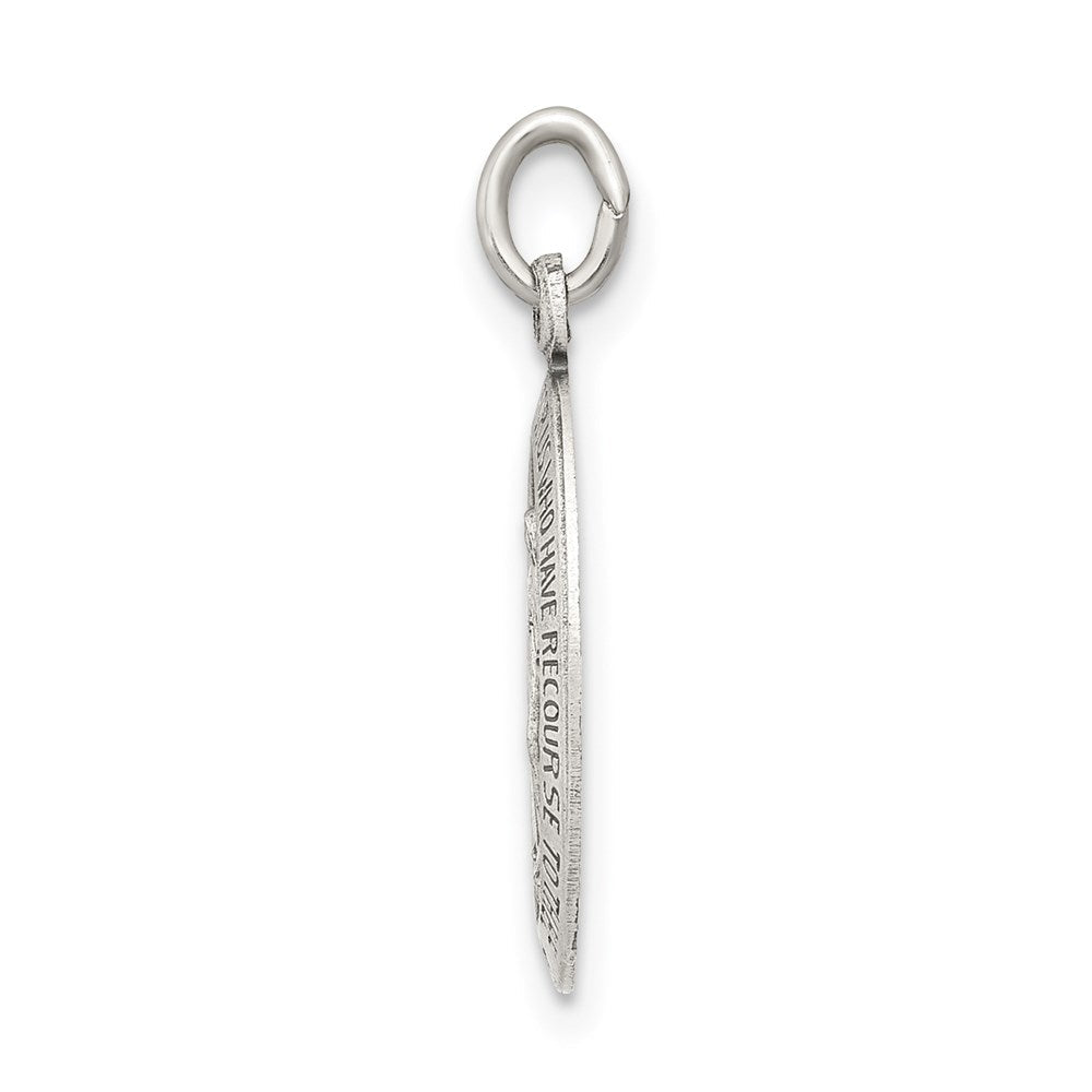 Sterlingsilber Antikisiert Wundertätig Massiv Medaille
