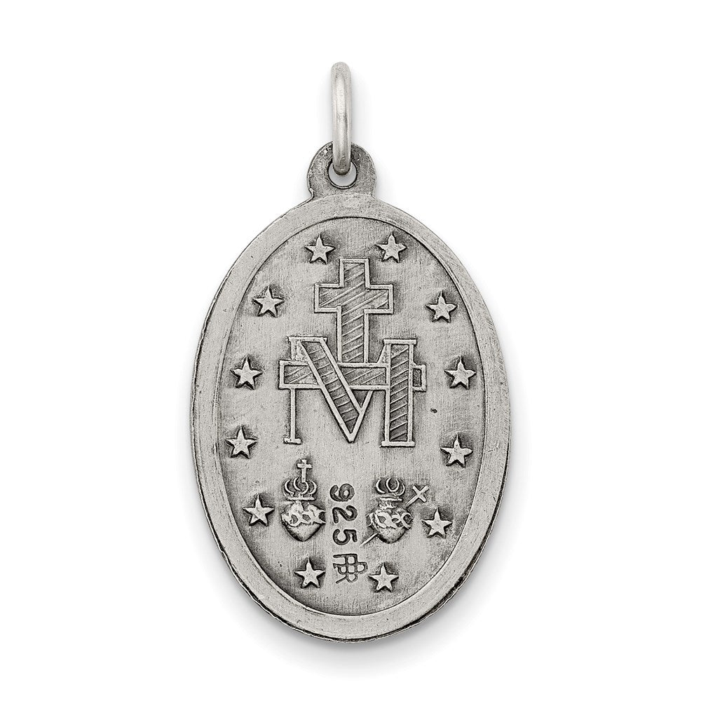 Sterlingsilber Antikisiert Wundertätig Medaille