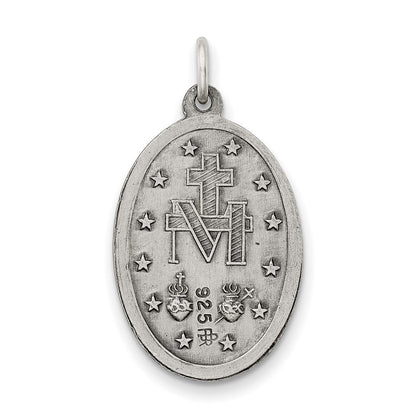 Sterlingsilber Antikisiert Wundertätig Medaille