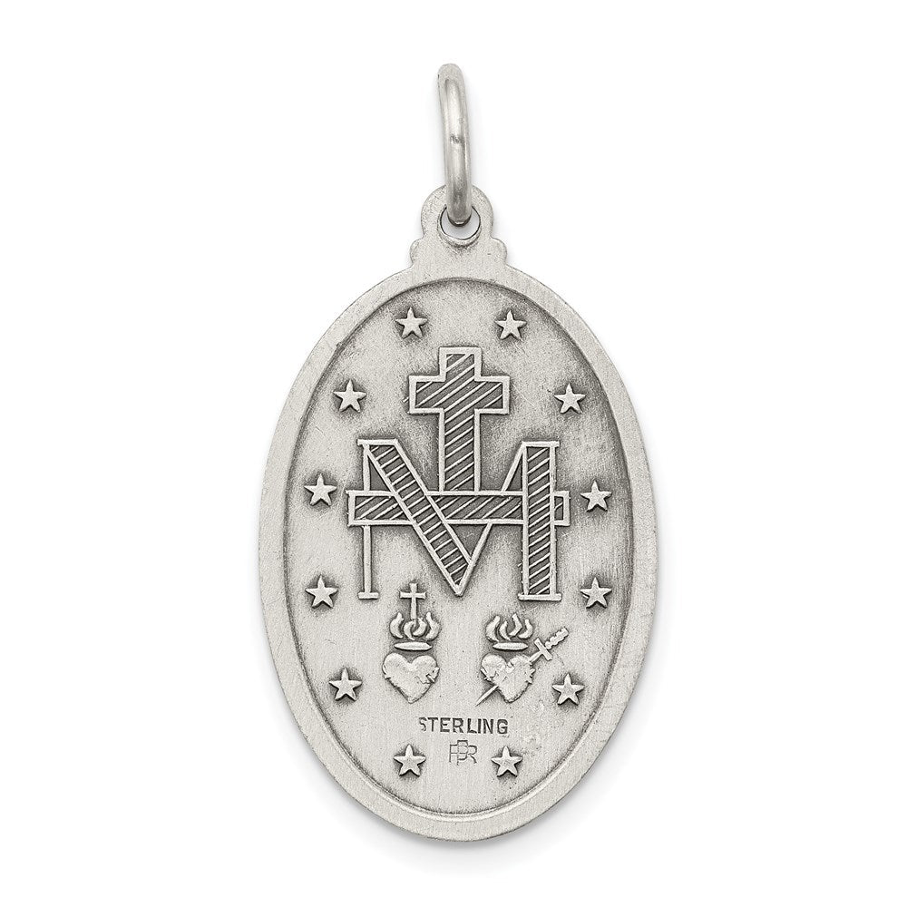 Sterlingsilber Antikisiert Wundertätig Medaille
