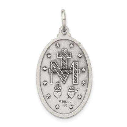 Sterlingsilber Antikisiert Wundertätig Medaille