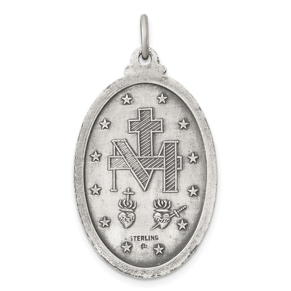 Sterlingsilber Antikisiert Wundertätig Medaille