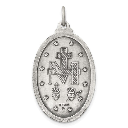 Sterlingsilber Antikisiert Wundertätig Medaille