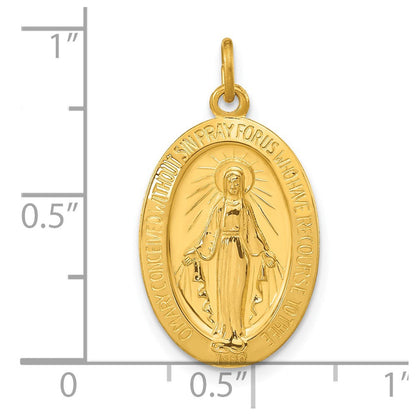 Sterlingsilber & 24K Vergoldet Wundertätig Medaille