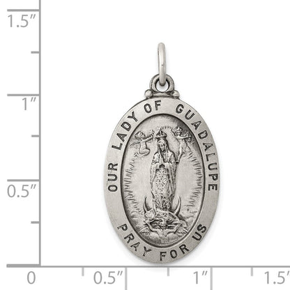 Sterlingsilber Antikisiert Our Damen Of Guadalupe Medaille