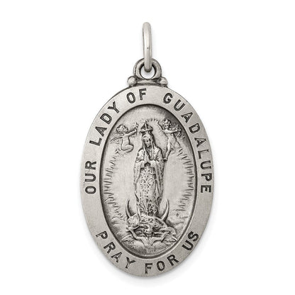 Sterlingsilber Antikisiert Our Damen Of Guadalupe Medaille