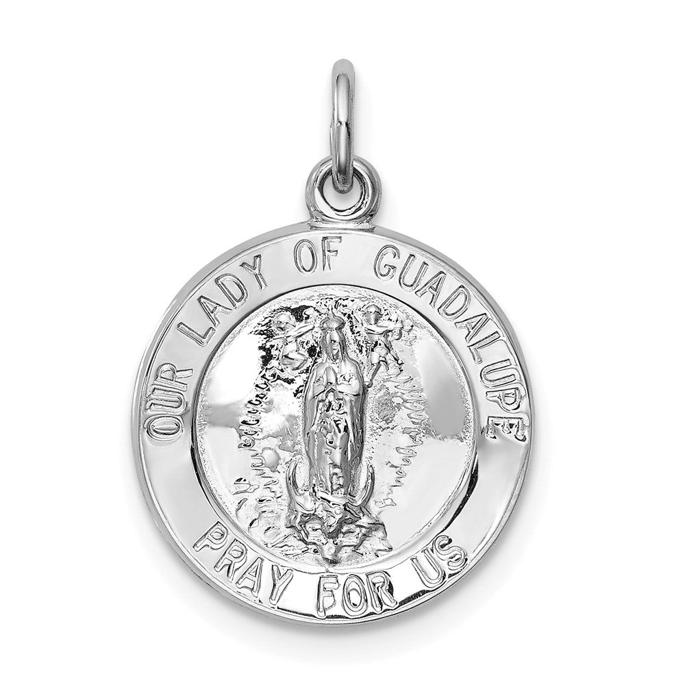 Sterlingsilber Rhodiniert Our Damen Of Guadalupe Medaille