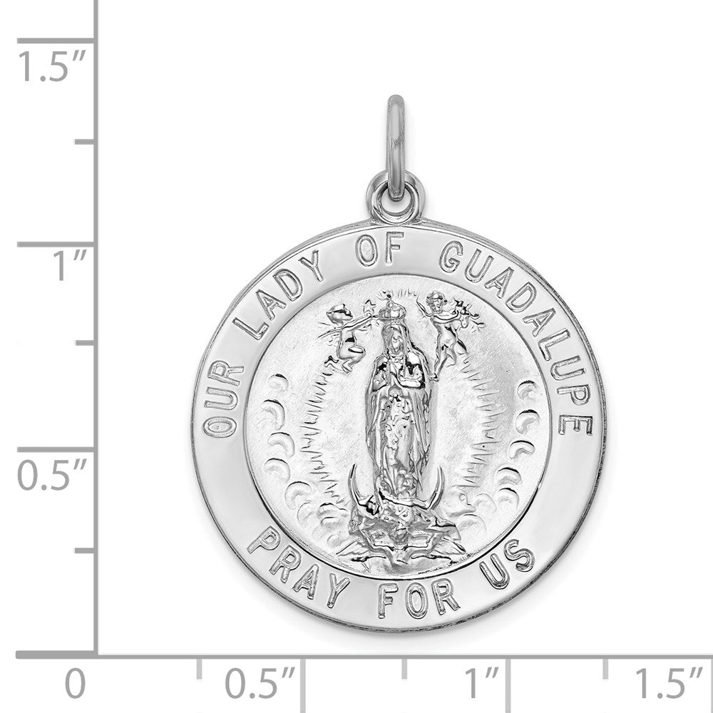 Sterlingsilber Rhodiniert Our Damen Of Guadalupe Medaille