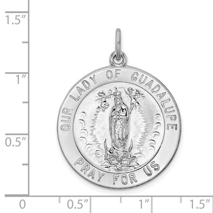 Sterlingsilber Rhodiniert Our Damen Of Guadalupe Medaille
