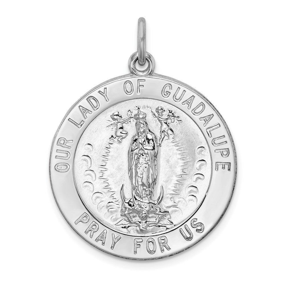 Sterlingsilber Rhodiniert Our Damen Of Guadalupe Medaille