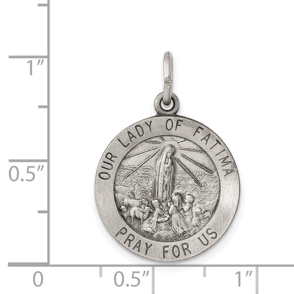 Sterlingsilber Antikisiert Our Damen Of Fatima Medaille