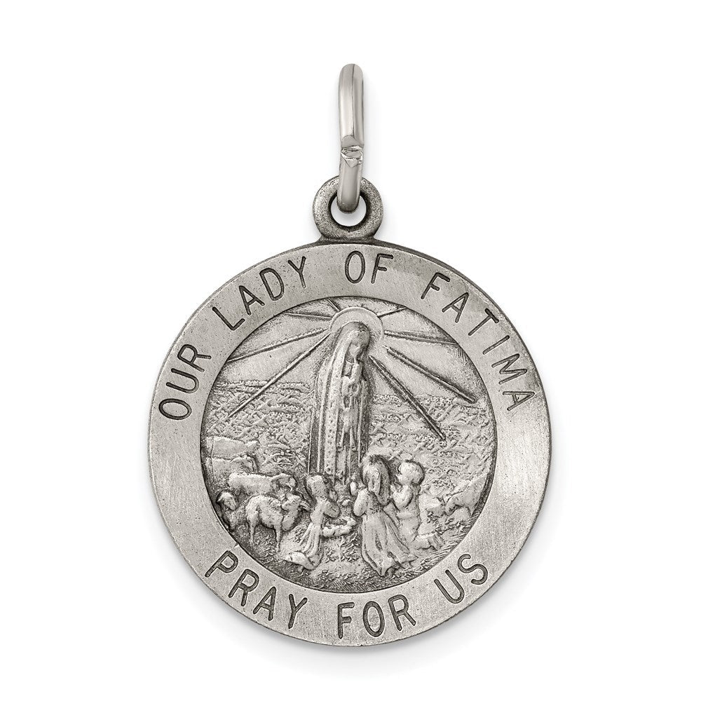 Sterlingsilber Antikisiert Our Damen Of Fatima Medaille