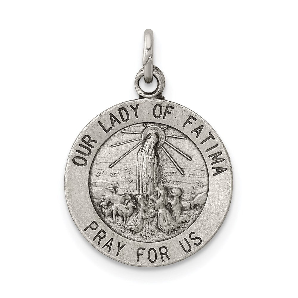 Sterlingsilber Antikisiert Our Damen Of Fatima Medaille