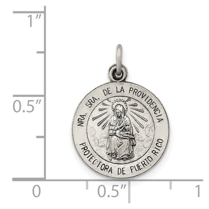 Sterlingsilber Antikisiert De La Providencia Medaille