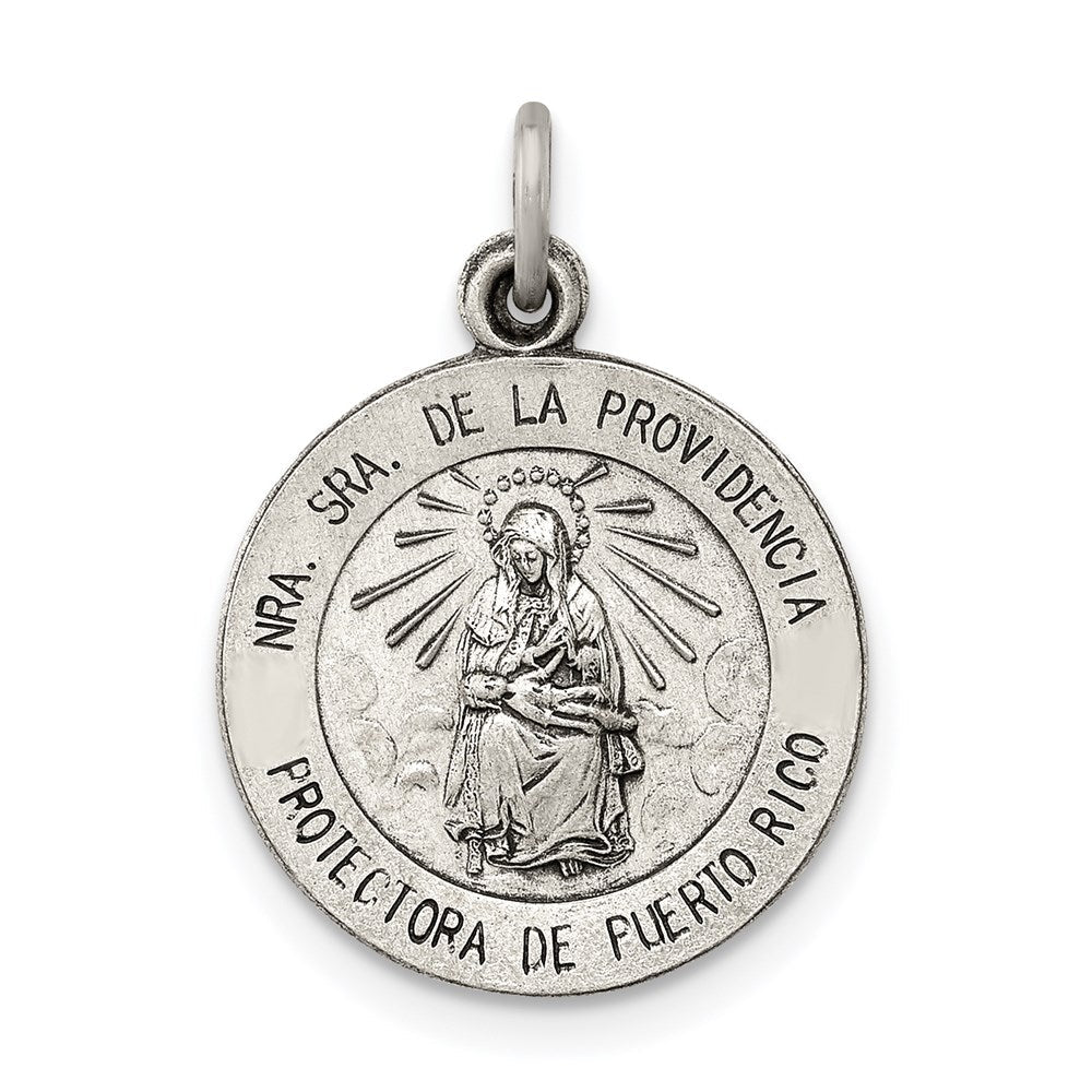 Sterlingsilber Antikisiert De La Providencia Medaille