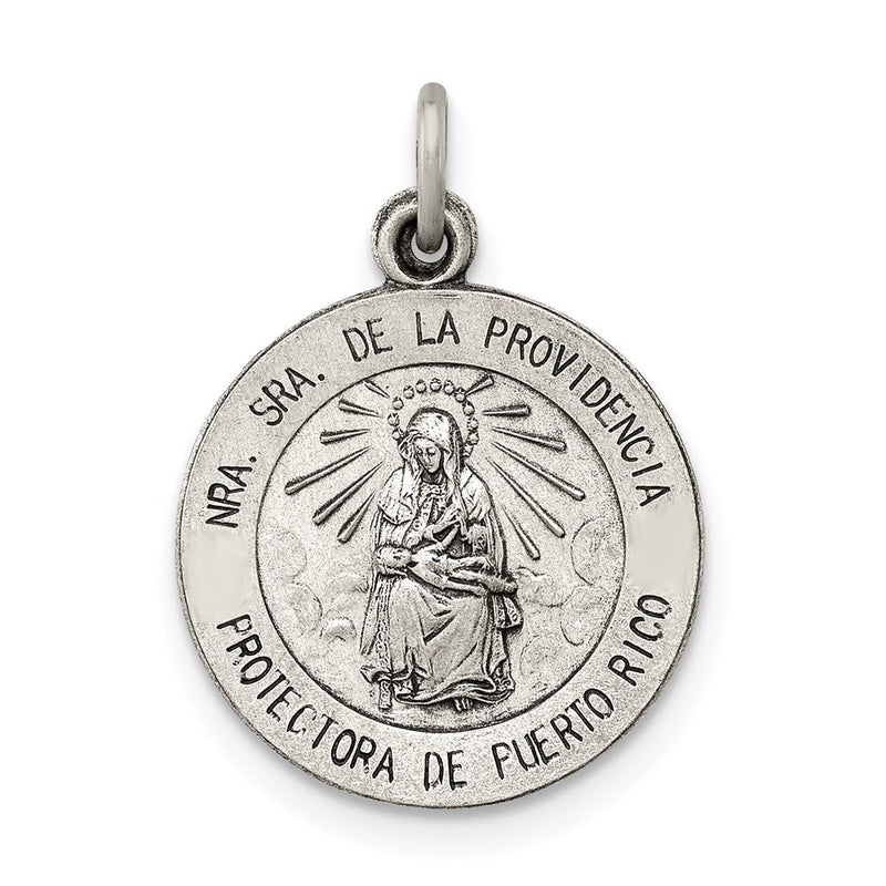 Sterlingsilber Antikisiert De La Providencia Medaille