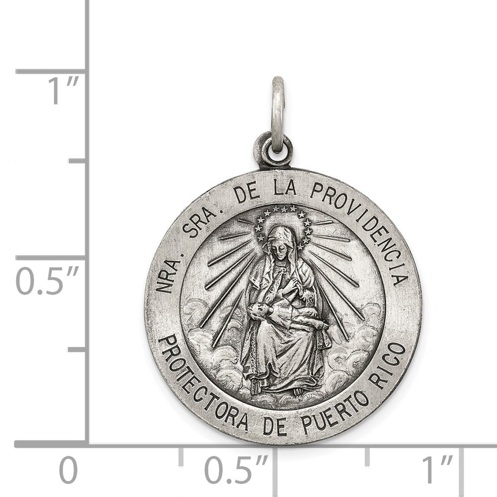 Sterlingsilber Antikisiert De La Providencia Medaille