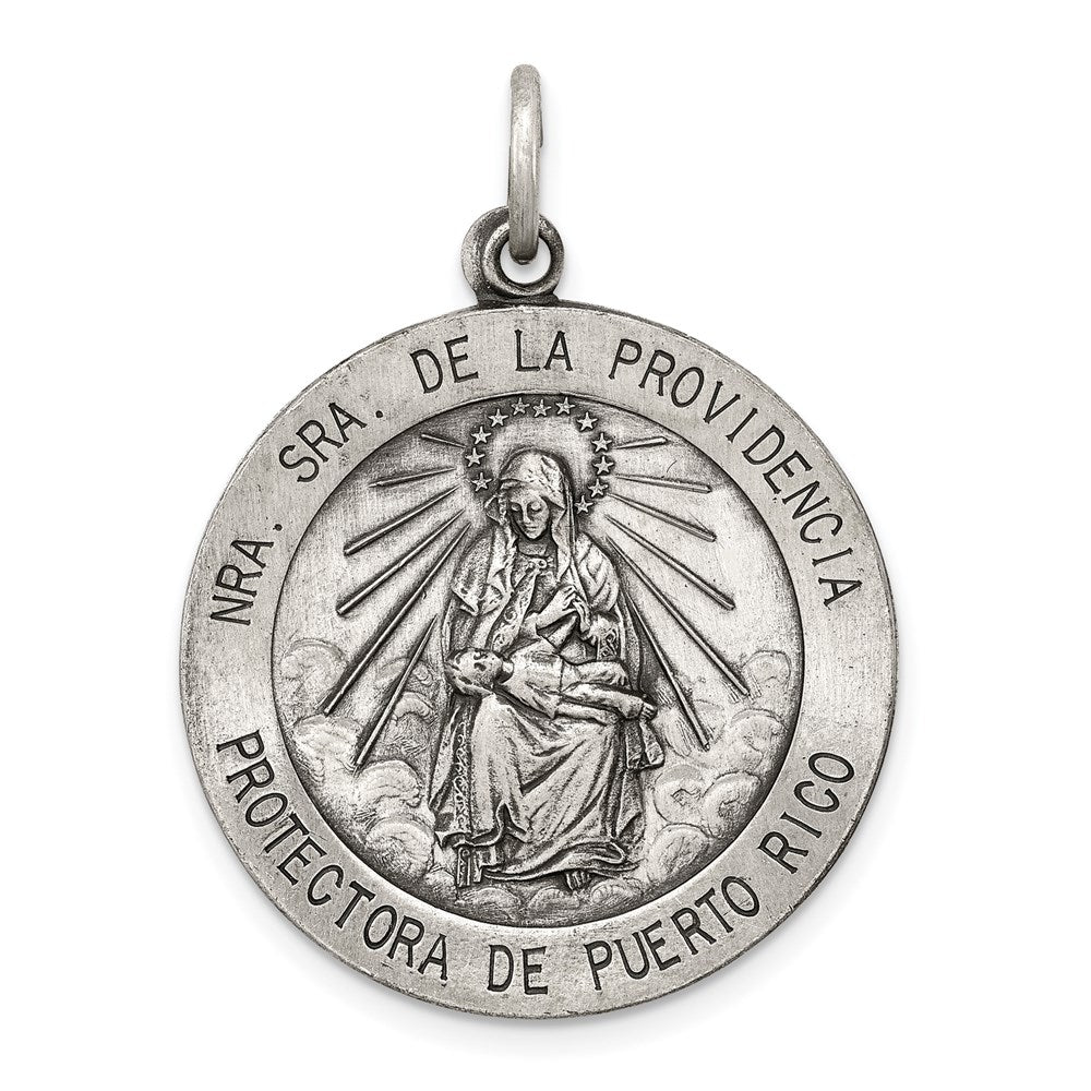 Sterlingsilber Antikisiert De La Providencia Medaille