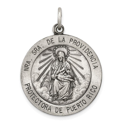 Sterlingsilber Antikisiert De La Providencia Medaille