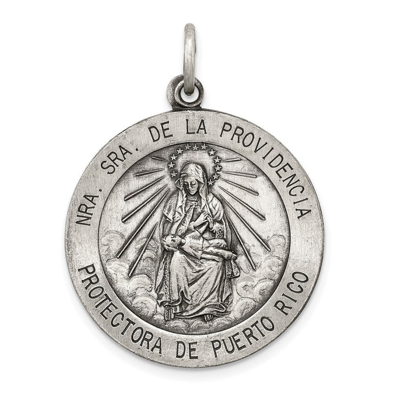 Sterlingsilber Antikisiert De La Providencia Medaille
