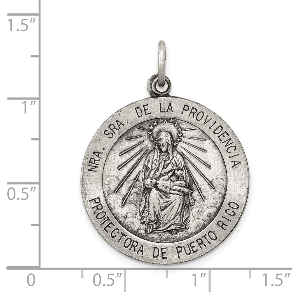 Sterlingsilber Antikisiert De La Providencia Medaille