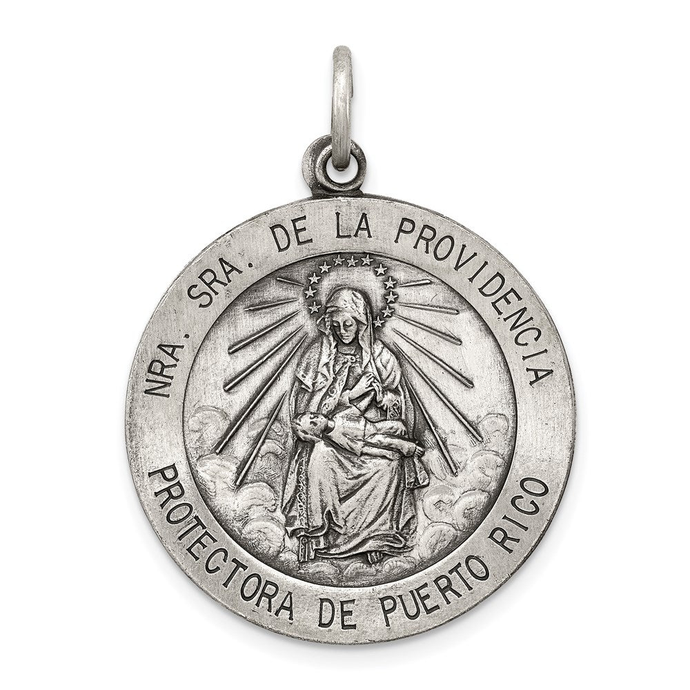Sterlingsilber Antikisiert De La Providencia Medaille