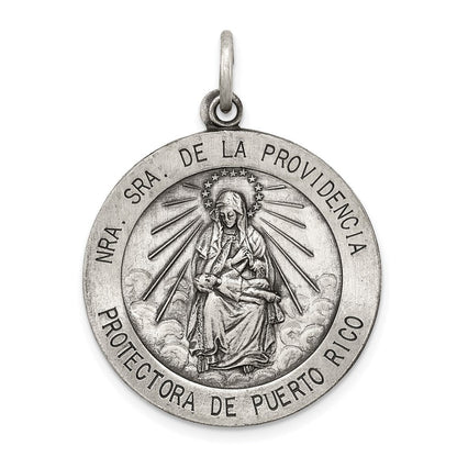 Sterlingsilber Antikisiert De La Providencia Medaille