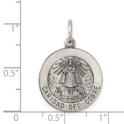 Sterlingsilber Antikisiert Caridad Del Cobre Medaille