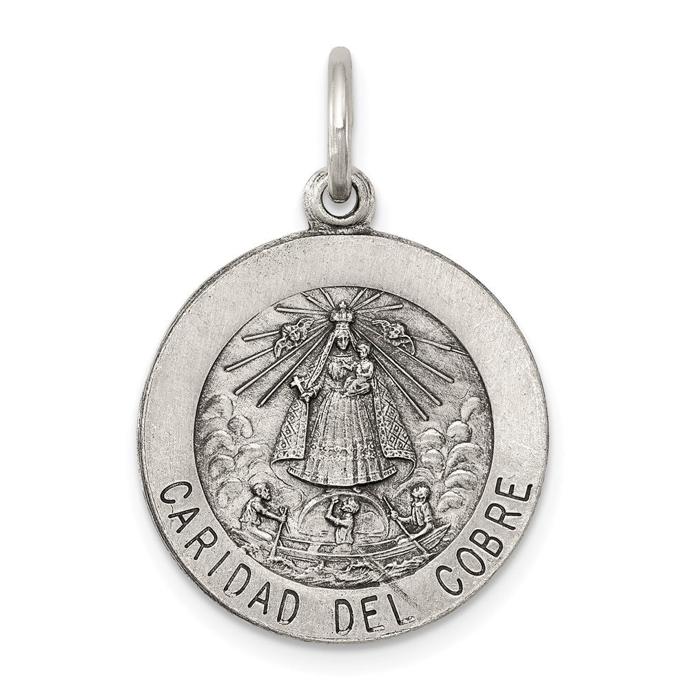 Sterlingsilber Antikisiert Caridad Del Cobre Medaille