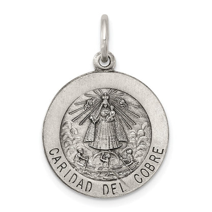 Sterlingsilber Antikisiert Caridad Del Cobre Medaille