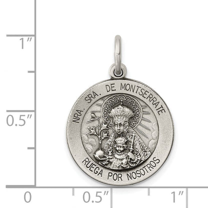 Sterlingsilber Antikisiert Damen Of Montserrate Medaille