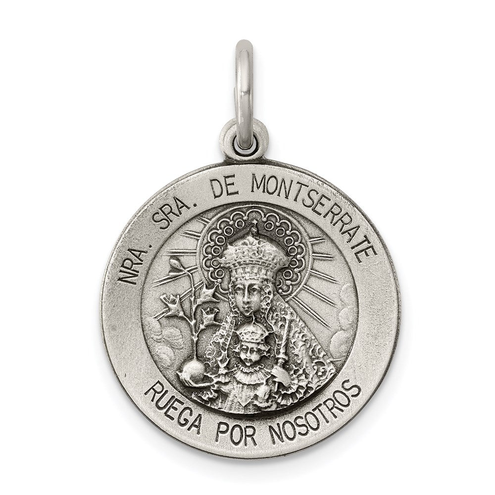 Sterlingsilber Antikisiert Damen Of Montserrate Medaille