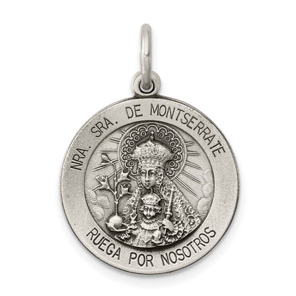 Sterlingsilber Antikisiert Damen Of Montserrate Medaille