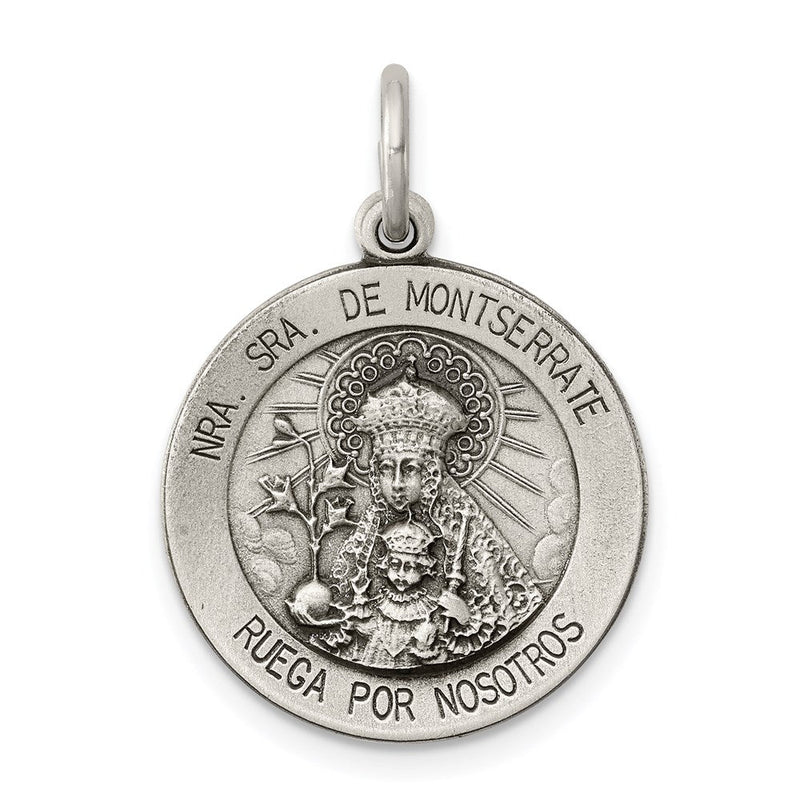 Sterlingsilber Antikisiert Damen Of Montserrate Medaille