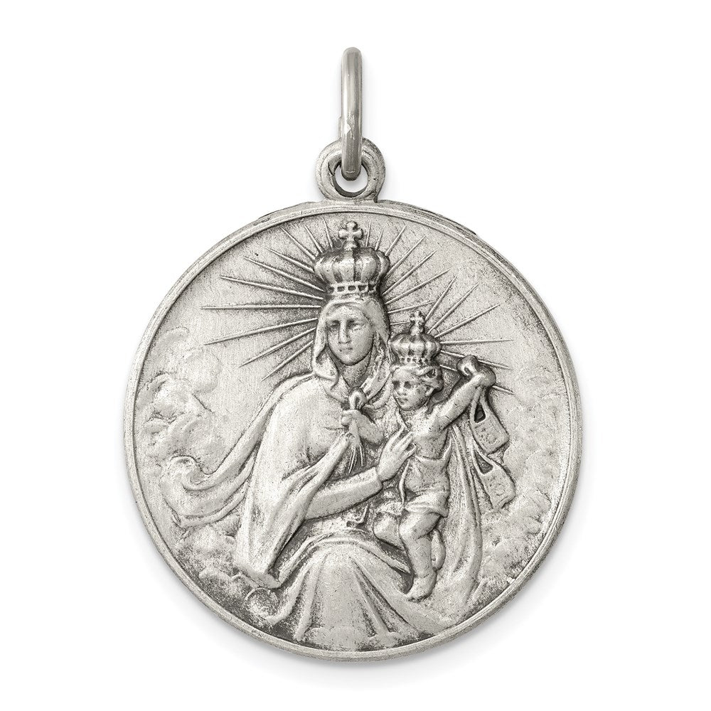 Sterlingsilber Antikisiert Our Damen Of The Heilig Scapular Medaille