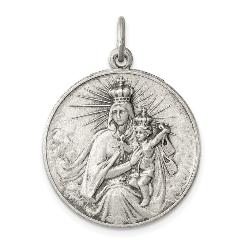 Sterlingsilber Antikisiert Our Damen Of The Heilig Scapular Medaille