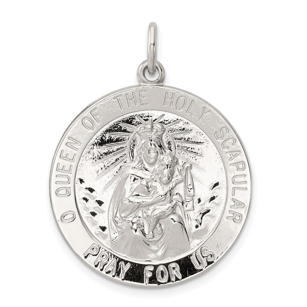 Sterlingsilber Queen Of The Heilig Scapular Medaille
