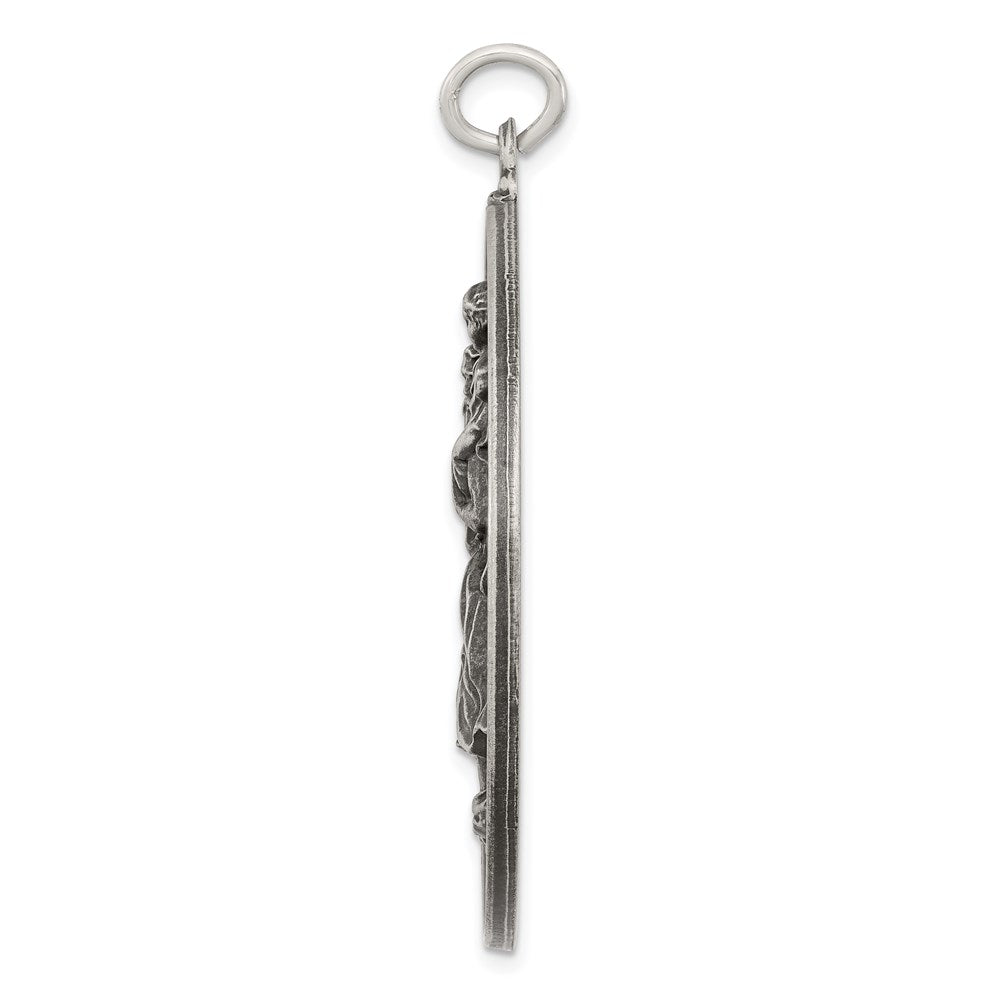 Sterlingsilber Antikisiert Saint Christopher Medaille
