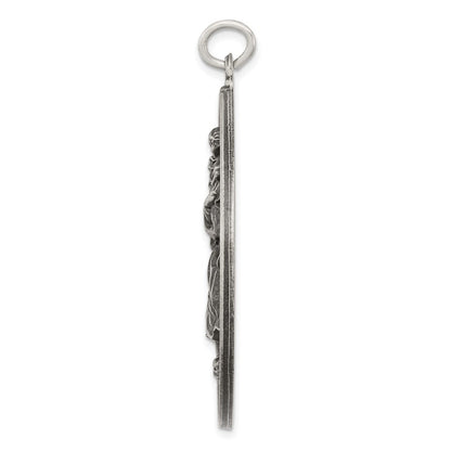 Sterlingsilber Antikisiert Saint Christopher Medaille