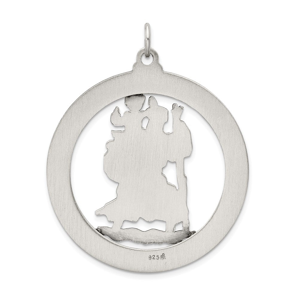 Sterlingsilber Antikisiert Saint Christopher Medaille